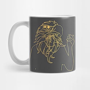 golden eagle head man Mug